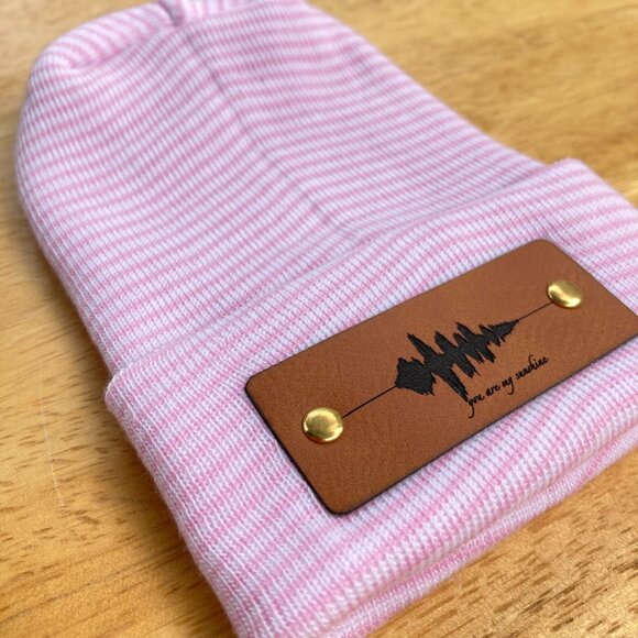 You Are My Sunshine Soundwave Newborn Baby Beanie - Pink - Not Custom - Picture 3 of 8